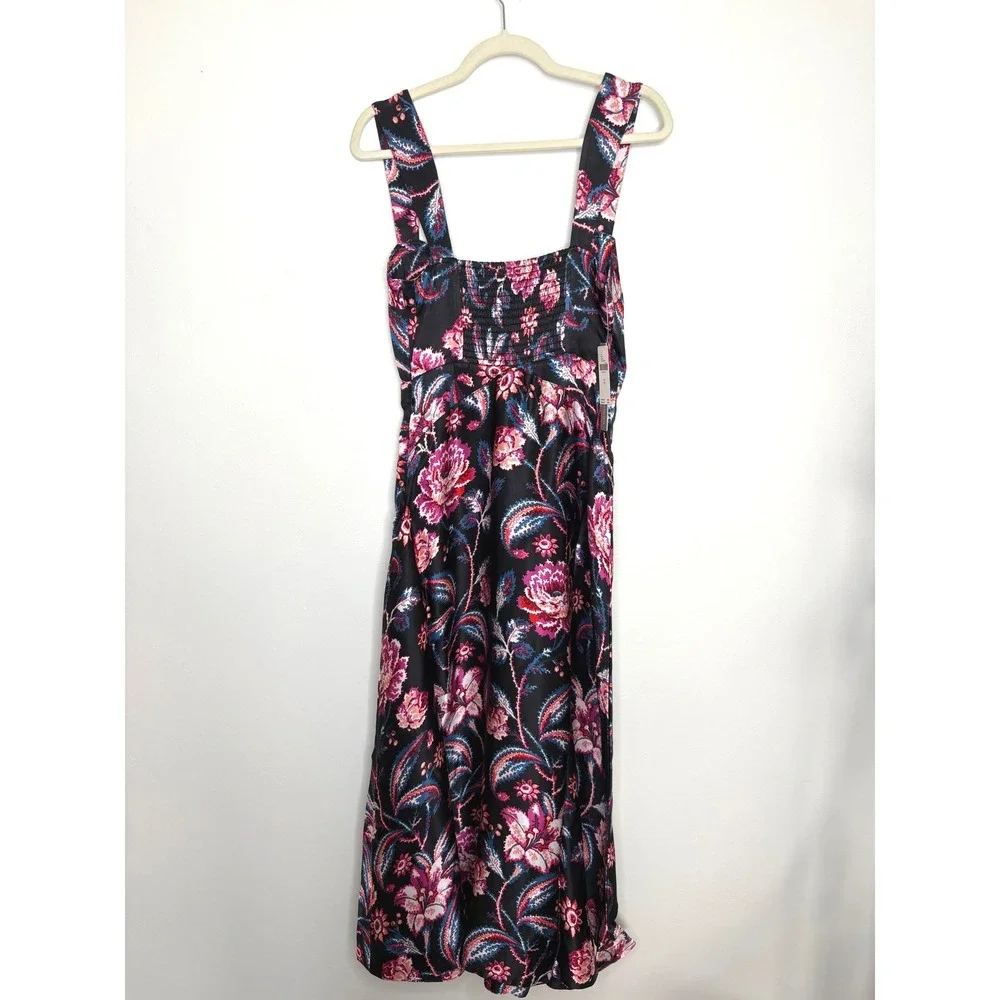 Maeve Anthropologie Jocelyn Sleeveless Slip Midi Dress Floral Med NWT Romantic - Picture 5 of 11